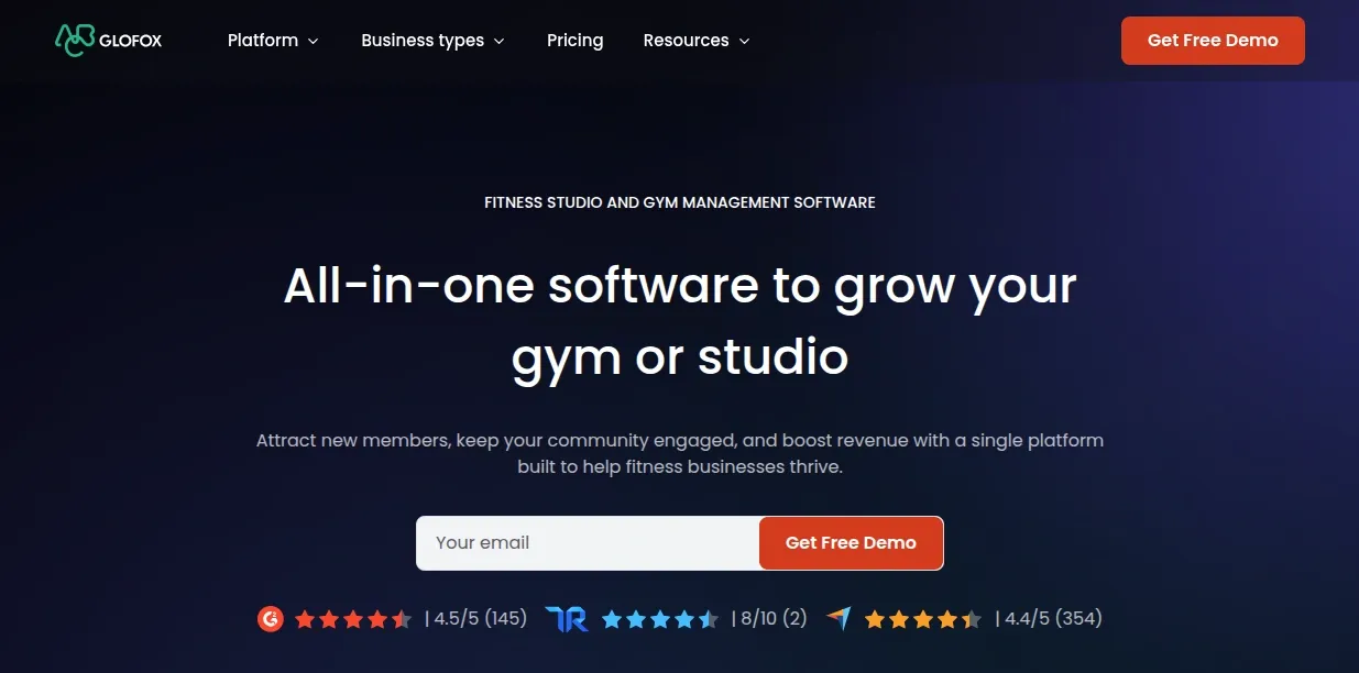 ABC Glofox landing page