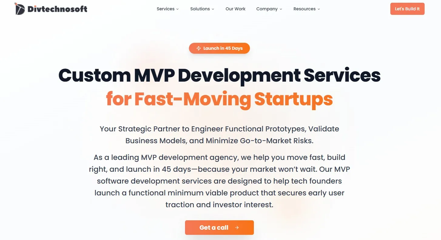 divtechnosoft custom mvp development services