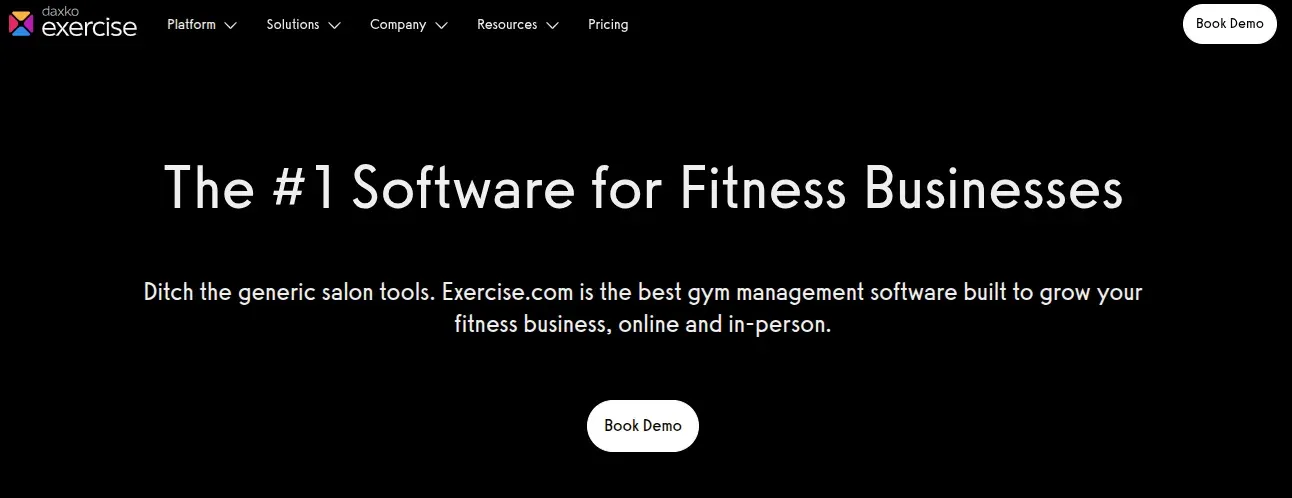 Exrcise.com landing page