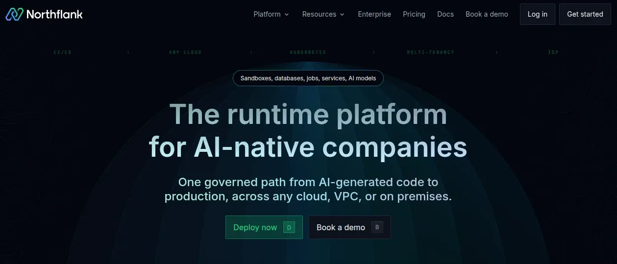 Northflank landing page banner showcase